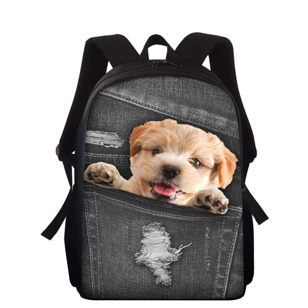 Wholesale Pet Dog Print Polyester Backpack